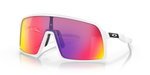 Oakley Sonnenbrille Sutro (Glasfarbe: Prizm road) weiss matt - 1 Brille mit Hartschalenetui